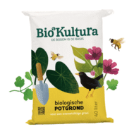 Foto van een zak Bio-Kultura Biologische Potgrond verkrijgbaar bij DeDuurzameTuin.nl