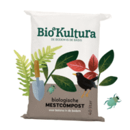 Foto van een zak Mestcompost Bio-Kultura verkrijgbaar bij DeDuurzameTuin.nl