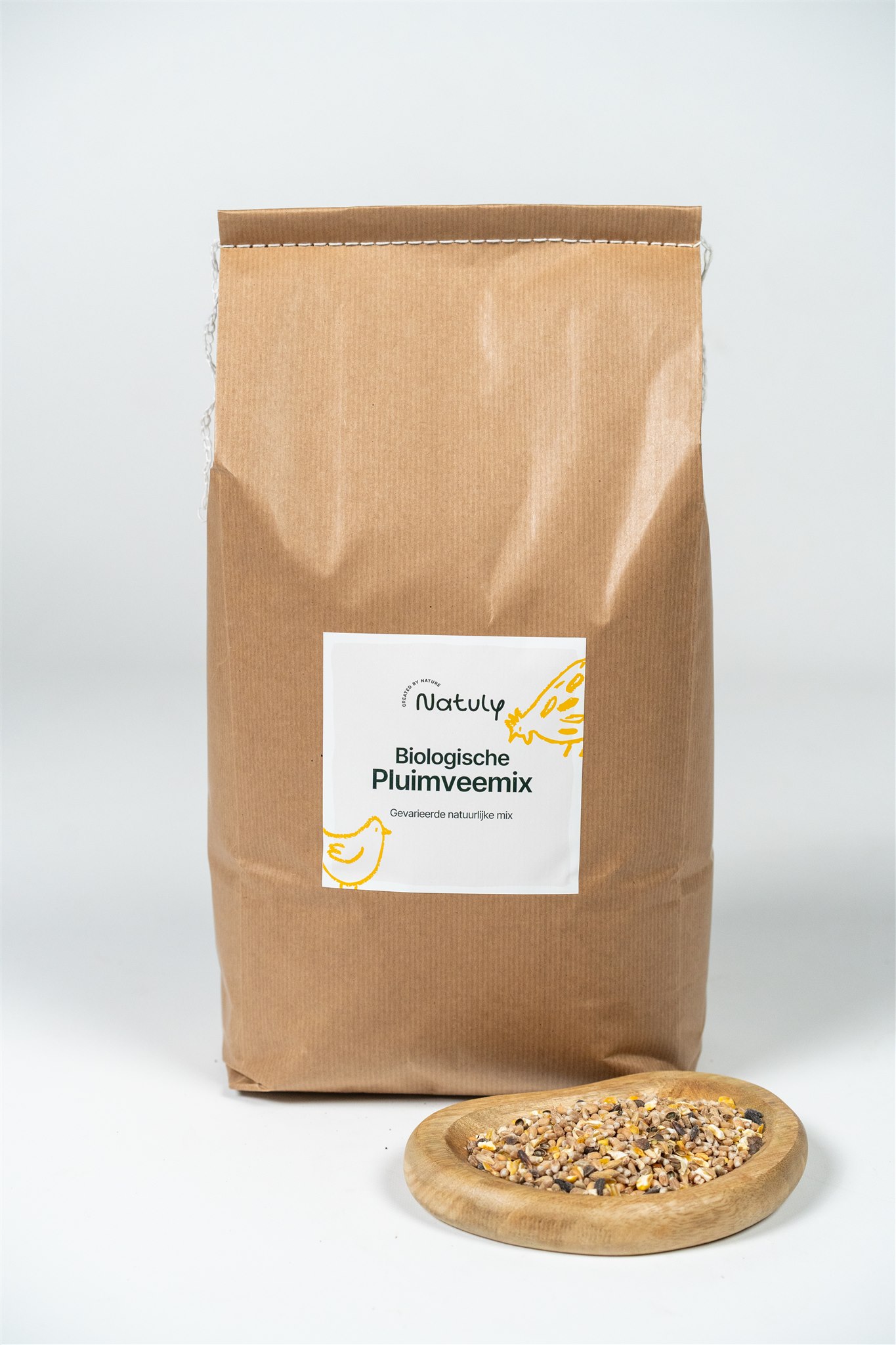 Natuly Biologische Pluimveemix voor kippen en ander pluimvee, voorheen Bio-Ron