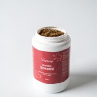 Geopende pot Natuly Bio Bokashi voor honden met gefermenteerde voeding