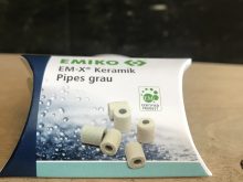 EM-X keramiek buisjes grijs 12 stuks