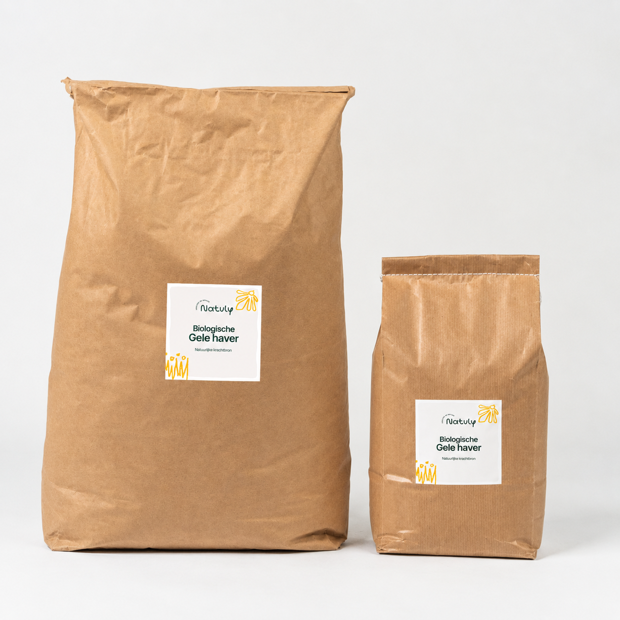 Natuly Biologische Gele Haver in verpakkingen van 4 en 20 kilogram