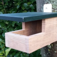 Merel en roodborst nestkast