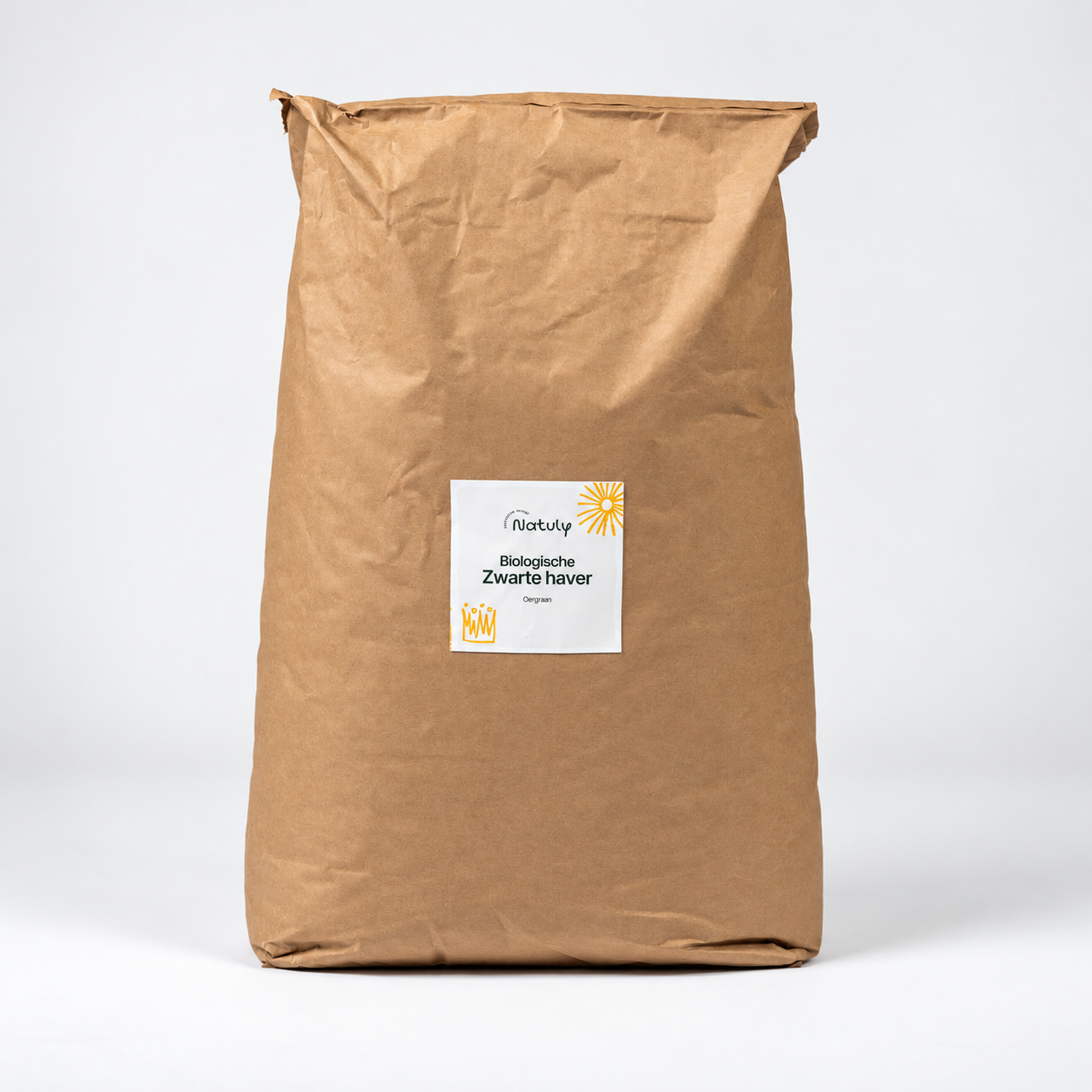 Natuly biologische zwarte haver in een 20 kg zak