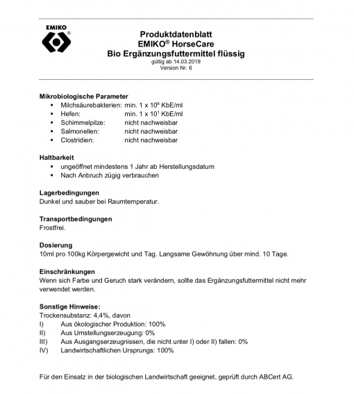 Horse Care Biologisch Voedingssupplement