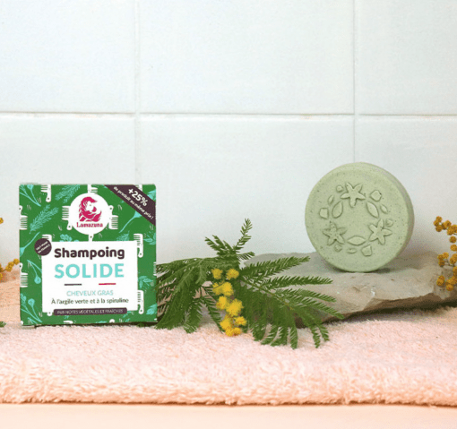 Lamazuna Shampoo Vet haar Groene klei en spirulina