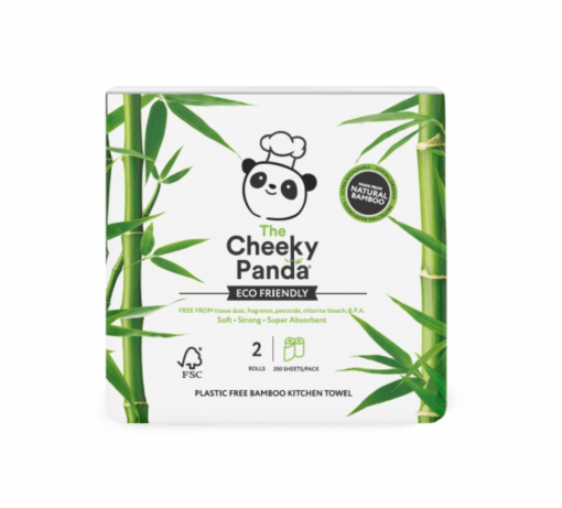 Foto van een The Cheeky Panda keukenrol verkrijgbaar bij DeDuurzameTuin.nl