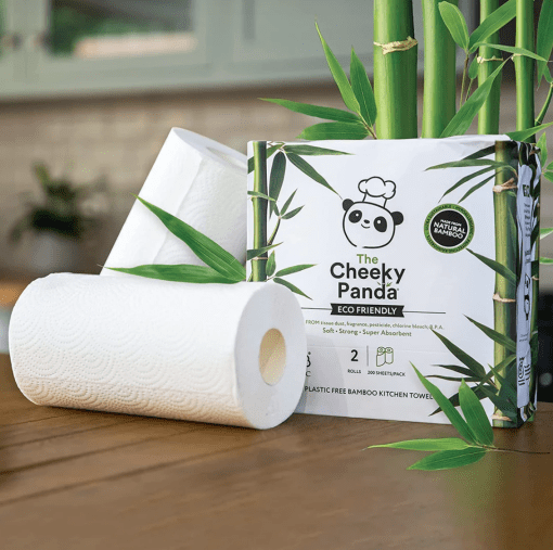 Foto van een The Cheeky Panda keukenrol verkrijgbaar bij DeDuurzameTuin.nl
