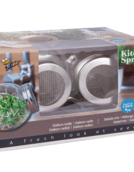 Foto van Buzzy Organic Sprouting Duo pot BIO verkrijgbaar bij DeDuurzameTuin.nl