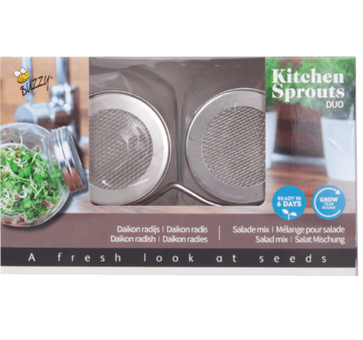 Foto van Buzzy Organic Sprouting Duo pot BIO verkrijgbaar bij DeDuurzameTuin.nl