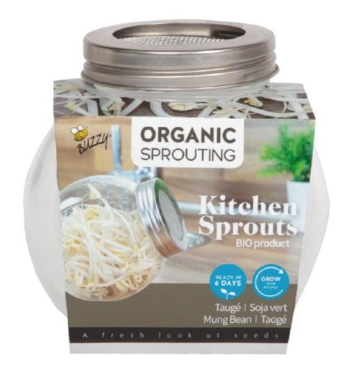 Foto van Buzzy Organic Sprouting pot Taugé BIO verkrijgbaar bij DeDuurzameTuin.nl