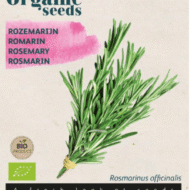 Foto van een zakje Rozemarijn Bio zaden verkrijgbaar bij DeDuurzameTuin.nl