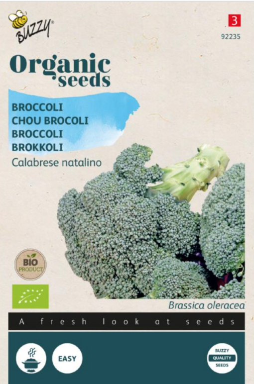 Foto van een zakje Broccoli Calabrese Natalino Bio verkrijgbaar bij DeDuurzameTuin.nl
