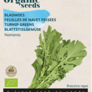 Foto van een zakje zaden met Bladmoes Namenia Bio zaden, verkrijgbaar bij DeDuurzameTuin.nl