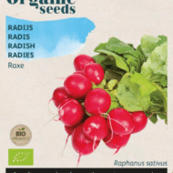 Zakje zaadjes van Radijs Raxe Bio verkrijgbaar bij DeDuurzameTuin.nl