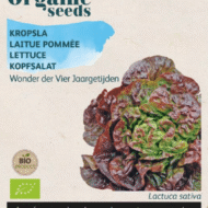 Zakje met zaadjes van de Kropsla Wonder der vier jaargetijden Bio verkrijgbaar bij DeDuurzameTuin.nl