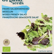 Zakje met zaadjes van het Salademengsel Frans Bio verkrijgbaar bij DeDuurzameTuin.nl