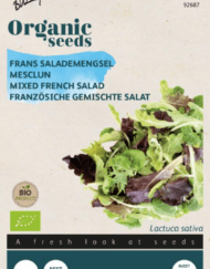 Zakje met zaadjes van het Salademengsel Frans Bio verkrijgbaar bij DeDuurzameTuin.nl