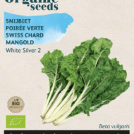 zakje met zaden van de Snijbiet White Silver 2 Bio verkrijgbaar bij DeDuurzameTuin.nl