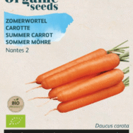 zakje zaden met Zomerwortel Nantes 2 Bio verkrijgbaar bij DeDuurzameTuin.nl