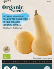 Zakje zaden van de Pompoen Eetbar Bio Waltham Butternut verkrijgbaar bij DeDuurzameTuin.nl