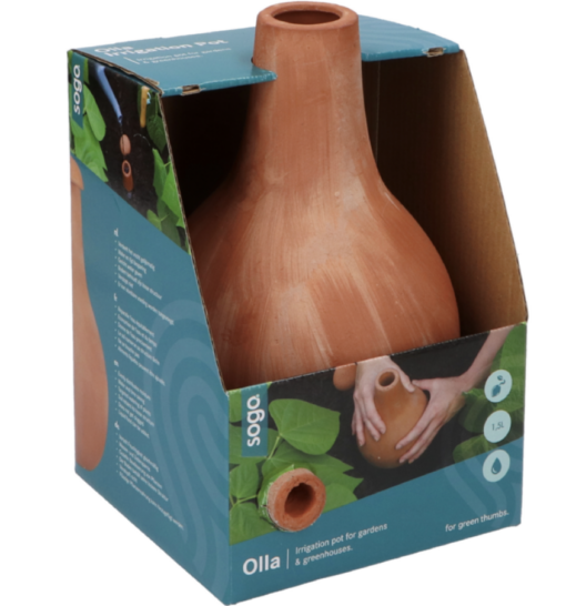 SOGO Olla terracotta waterkruik verkrijgbaar bij DeDuurzameTuin.nl