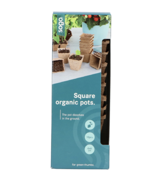 SOGO Biologische Potjes 6 cm. verkrijgbaar bij DeDuurzameTuin.nl