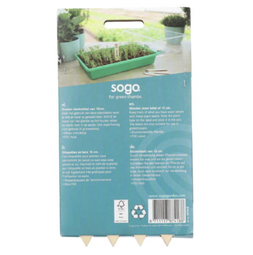 SOGO Houten steeketiket verkrijgbaar bij DeDuurzameTuin.nl