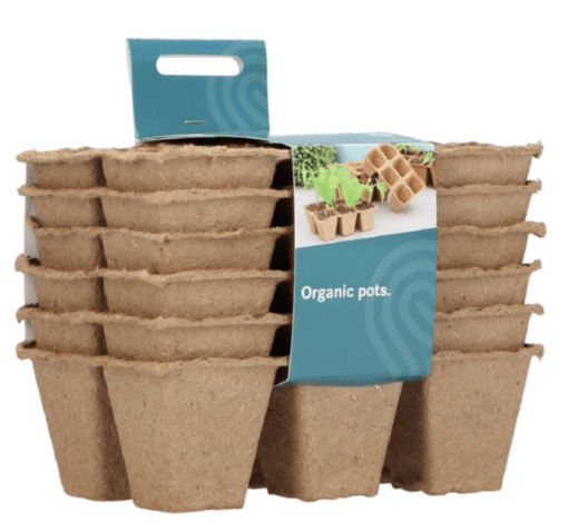 SOGO Biologische Potjes 4x4cm. verkrijgbaar bij DeDuurzameTuin.nl