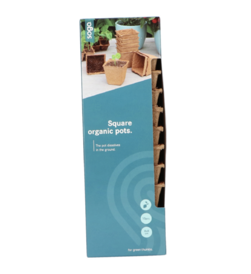 SOGO Biologische Potjes 8cm. verkrijgbaar bij DeDuurzameTuin.nl