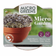 Microgreens schaal Rode Mizuna verkrijgbaar bij DeDuurzameTuin.nl