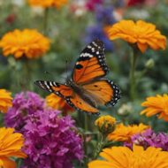 Snijbloemen zaden-mengsel trekt vlinders en bijen aan