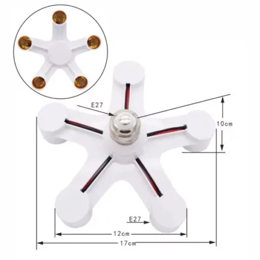 Groeilampen adapter 5 in 1