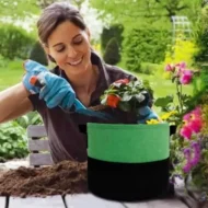 Plantgrowbag kweekzak 18 liter grijs-groen productafbeelding