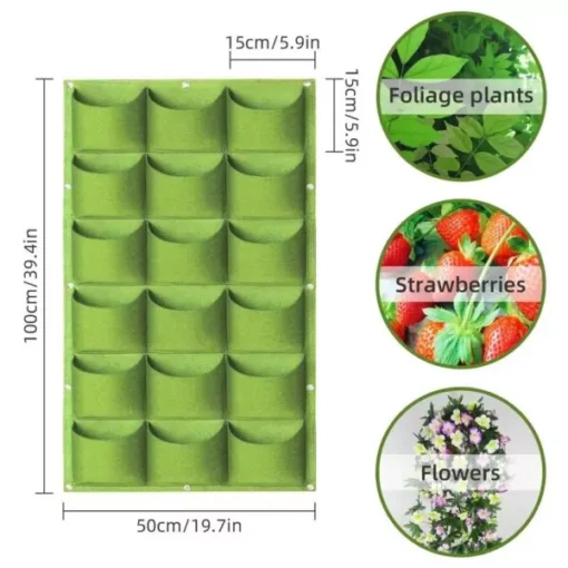 PlantGrowbag kweekzak voor aan de muur gebruik en afmetingen