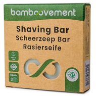 Bamboovement scheerzeep bar zonder zeep in plasticvrije verpakking – duurzame en milde scheerzeep voor mannen en vrouwen